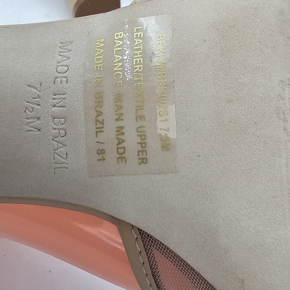 Steve Madden Beki Strappy Mesh Ankle Strap Sandals Natural Beige Size 7.5 Chic H - Picture 9 of 11